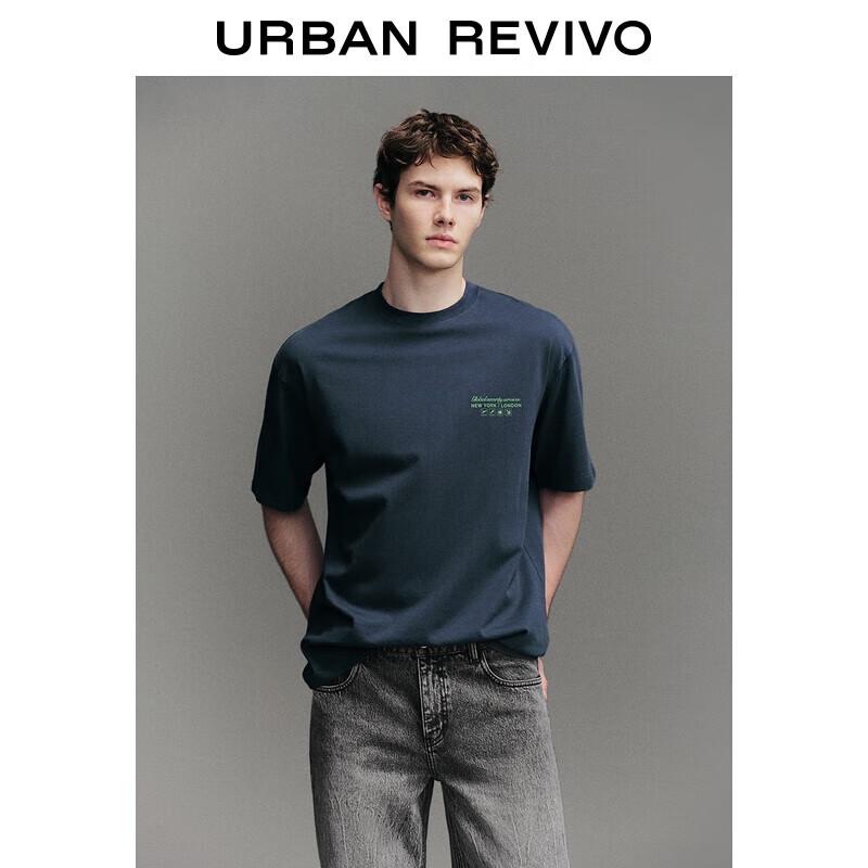 UR Men s Autumn 2025 Letter Print Loose Short Sleeve T-Shirt XS