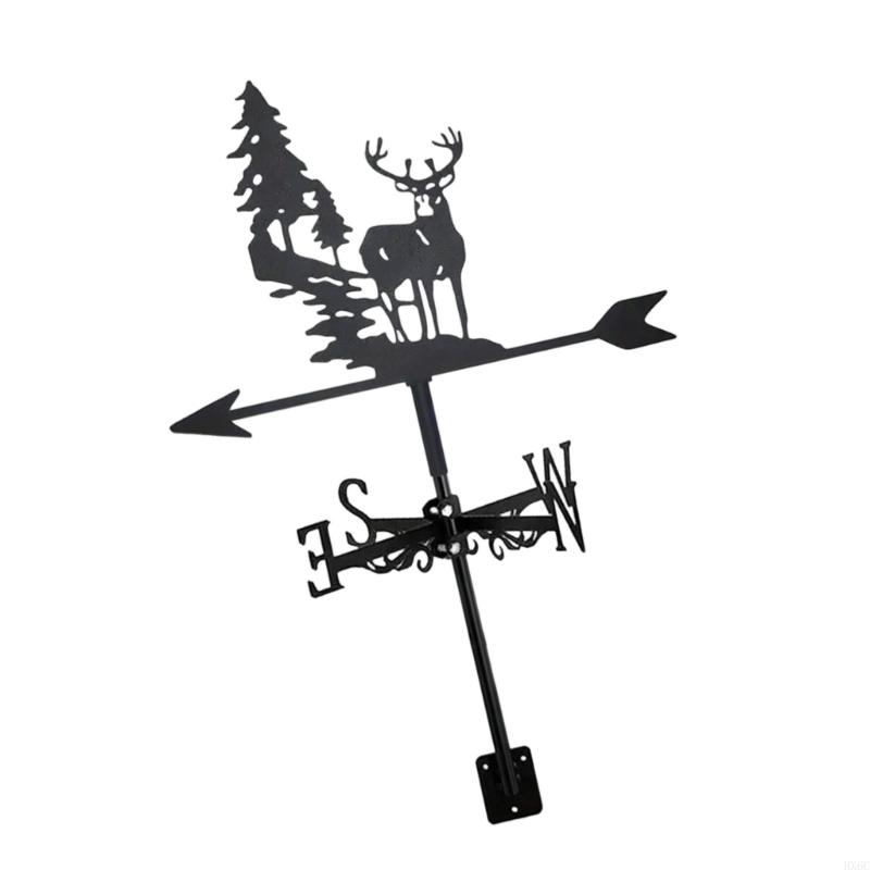 Iron Rooster Metal Weather Vane Family Name Wind Direction Light Weather Roof HX6C