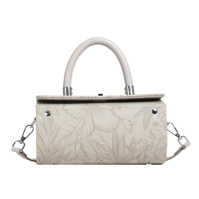 

Французька нішева жіноча сумка 2024 нова проста текстура портативна сумка через плече в іноземному стилі сумка-месенджер модна сумка-циліндр сірий колір