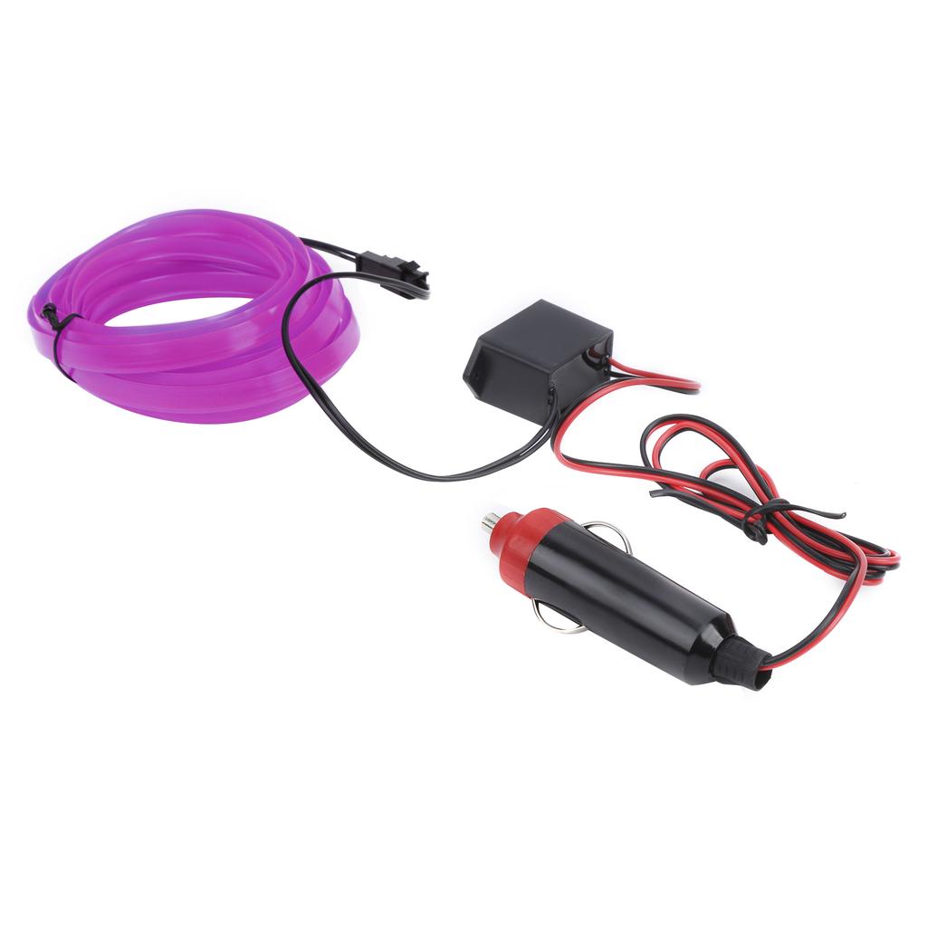 3Meters Car Interior Lighting Auto LED Strip Cigar Lighter Driving Wire Tube Neon Light