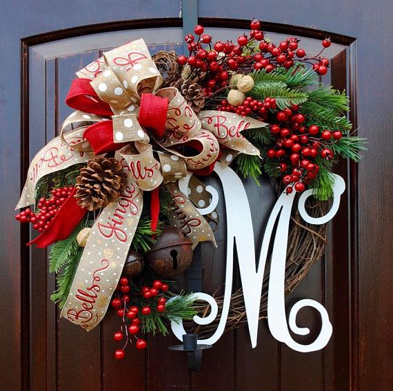 Fresh Christmas Wreath for Window and Door Display Decorations