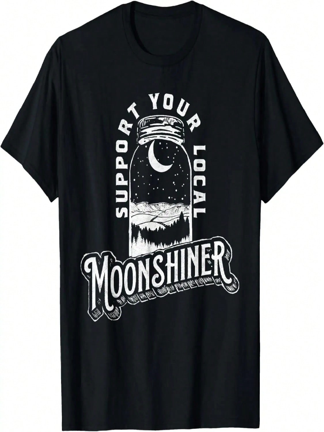 Support Your Local Moonshiner Funny Moonshine Jar Vintage T-Shirt S разноцветный
