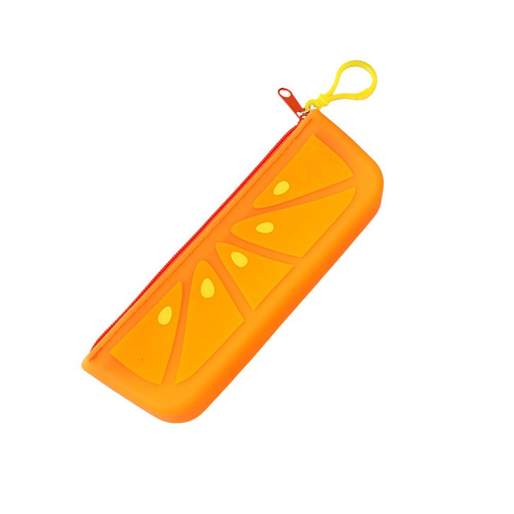 Simulated Fruit Pencil Case Silicone Stationery Pouch Portable Pen Bag  School Office