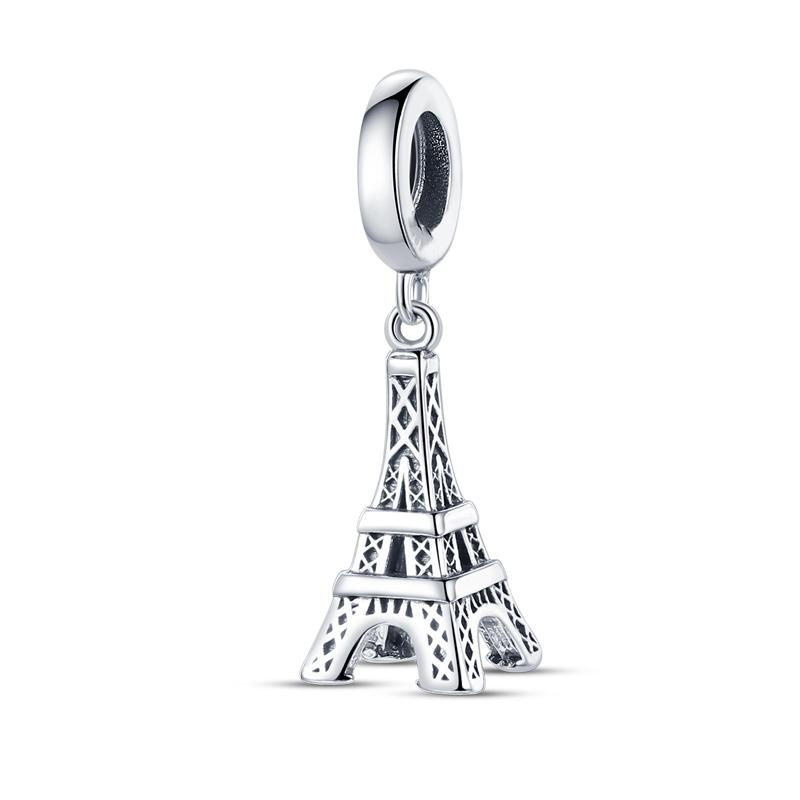 Copper Paris Tower Pyramid Travel Country Flag Charm Fit Original Bracelet Necklace Beads Pendant Women Diy Jewelry