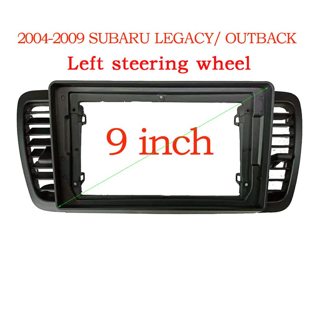 9 Inch 2 Din Car Stereo Radio Fascia Dash Player DVD Adapter Frame Panel For Left Steering Wheel Subaru Outback Legacy 2004-2009