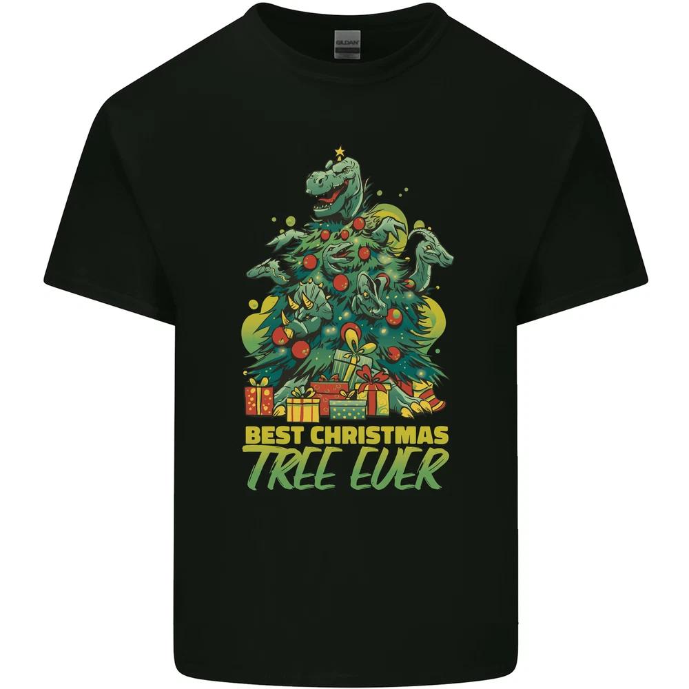 Best Christmas Tree Ever TRex Xmas Dinosaur Unisexs Light Cotton TShirt S