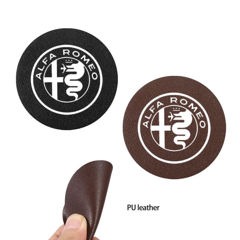 FJWXM1 2Pcs Car Coasters Silica Gel Water Cup Mats For Alfa Romeo 4C 159 Spider Giulia Giulietta Tonale Watercup Slot Pad Auto Interior