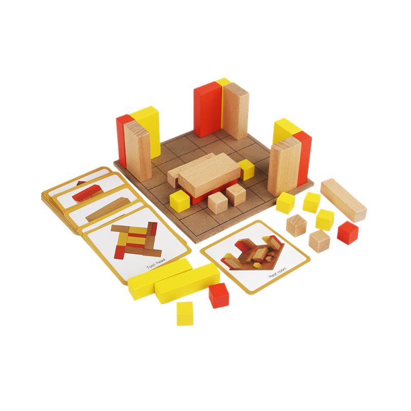 Wooden Geometric Logic Blocks: Interactive Parent-Child Brain Puzzle Toy