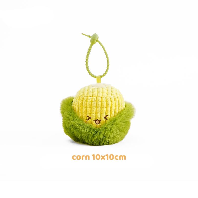 Cartoon Hotpot Food Plush Keychain Kawaii Bag Pendant Button Mushroom Crab Claw Hanging Ornament Food-Themed Toy Accessory Gift