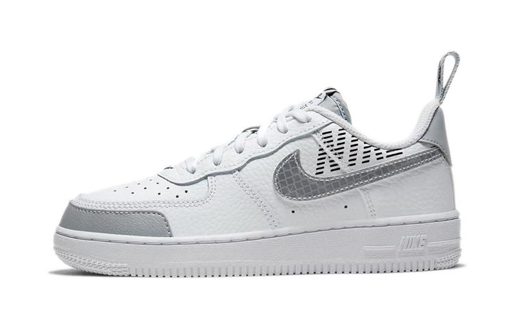 

Nike Air Force 1 Low 07 LV8 White Wolf Grey Black PS CK0829-100 13C