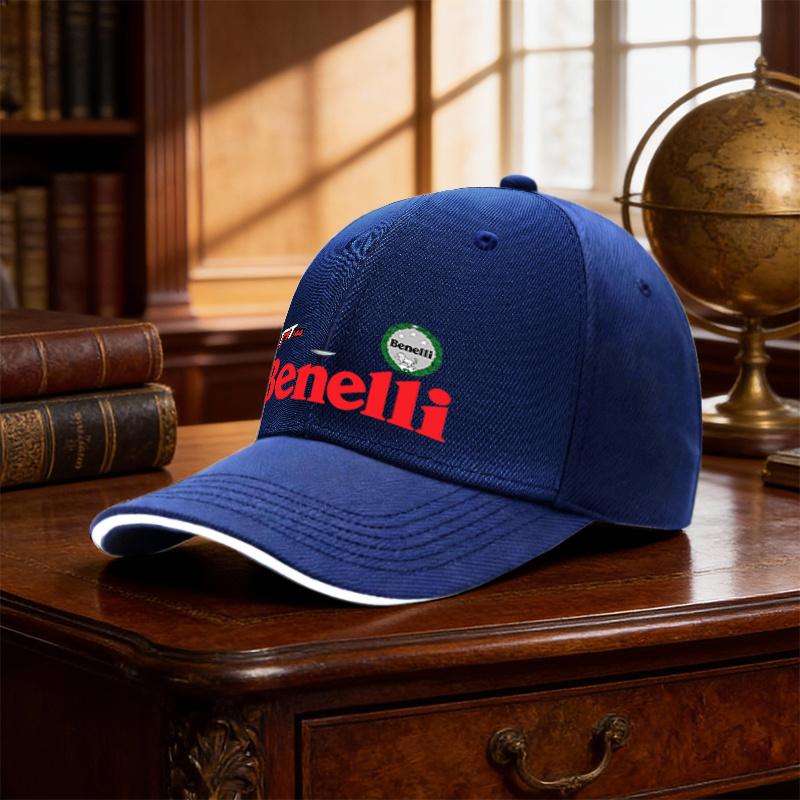 Benelli Red Black Logo Baseball Cap Breathable Lightweight Adjustable Hip Hop Cap for Unisex Women
