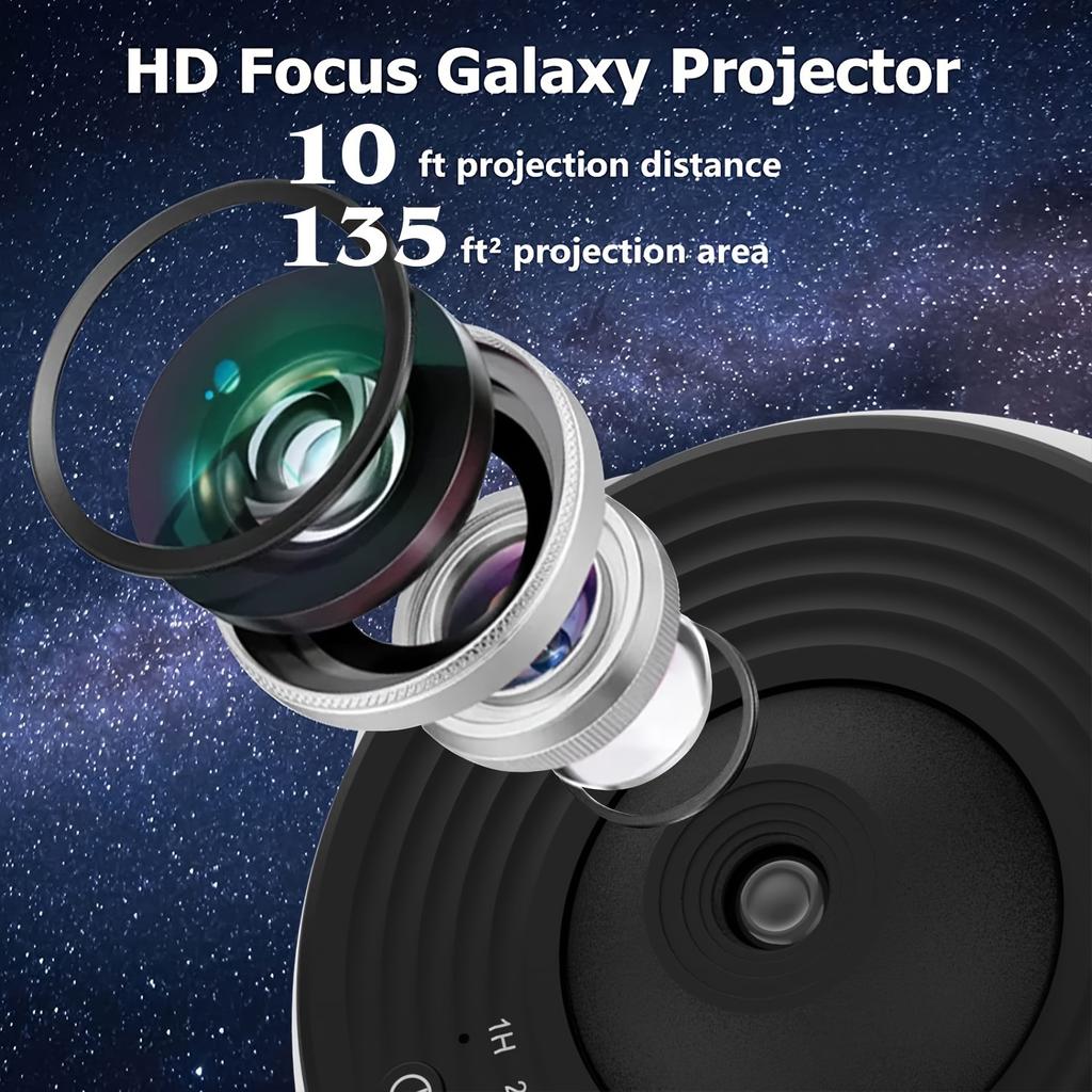 12 in1 HD Planetarium Projector Novelty Light Galaxy Starry Sky Projector Atmosphere Lamp for Birthday Party Decor Christmas Gif