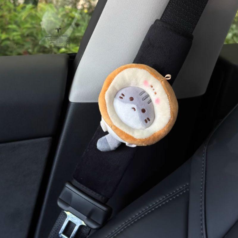 Cute Car Seatbelt Shoulder Pads, Car Accessories, Seatbelt Protectors, Car Interior Decorations, Anti-Neck-Strangling Cat Design