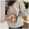 Cartoon Oxford Cloth Crossbody Bag for Women, Cute Print Square Shoulder Purse, Casual Daily Handbag CLE