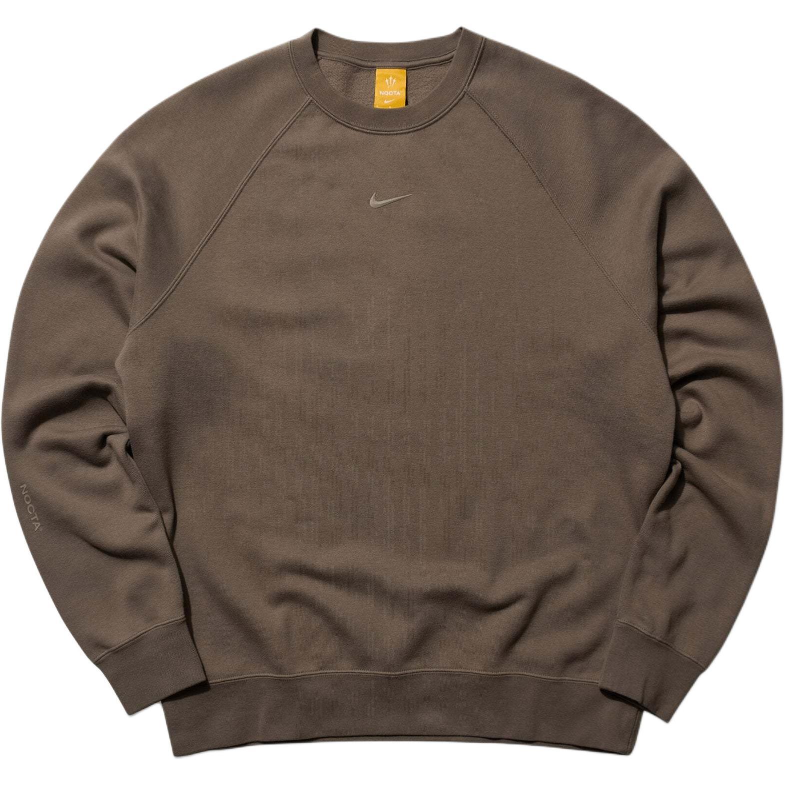 Nike x NOCTA Fleece CS Crewneck Sweatshirt Olive Grey Men s FN8160-040 XXL