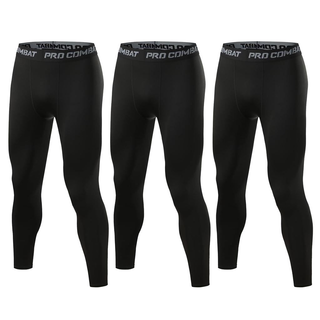 LZLLZQ Power Stretch Compression Long Cool to the Size 3XL 3-Pack Men's Tights, Leggings, Touch, Stretchy, Moisture-Wicking, Quick-Drying,