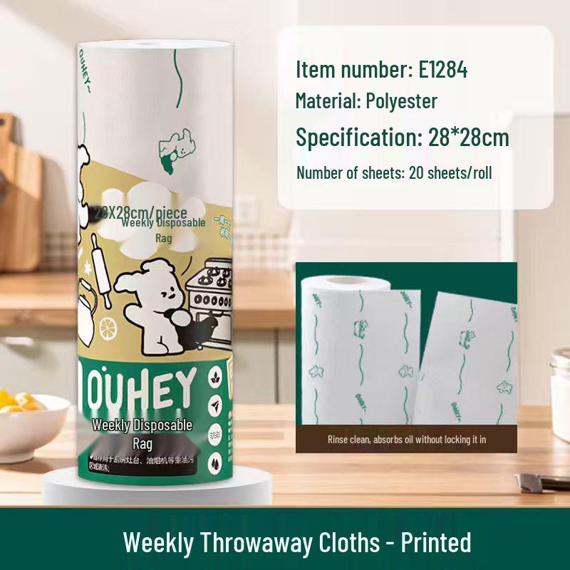 Thick Tearable Kitchen Towels - Absorbent & Easy-to-Clean Dishwashing Wipes