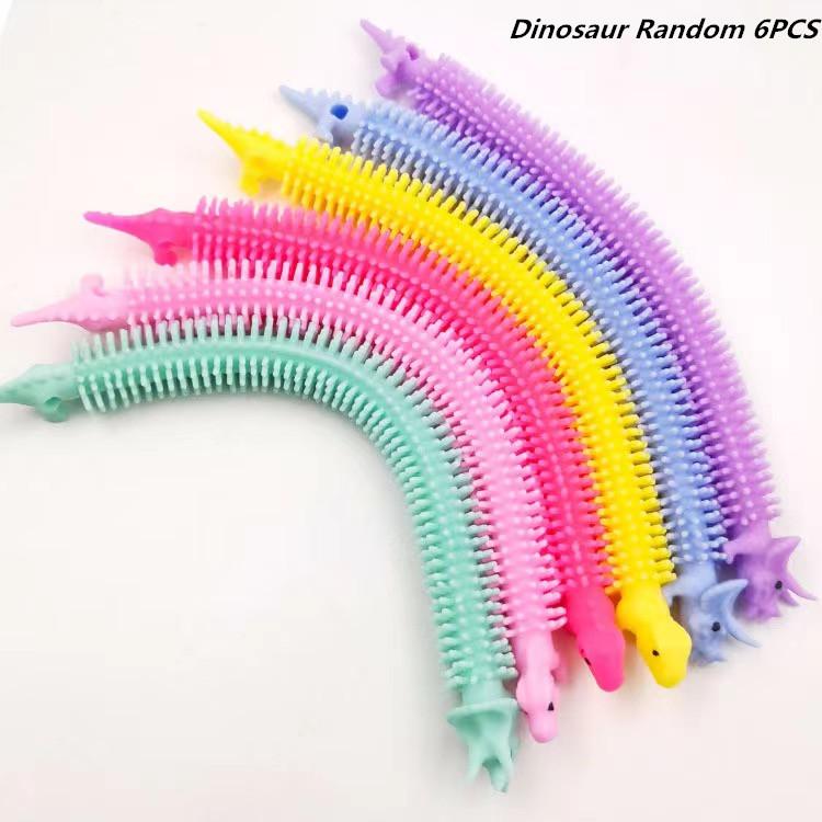 Toys Toys 3-6PCS Multi-Color Funny Unicorn Caterpillar Fidget Elastic Rope TPR Pull String Stress Relief Children's Holiday