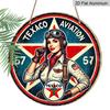 2D Flat 1pc, 8x8 in, Texaco Aviation 1949 Humor Aluminum Metal Sign - Vintage Style - for Outdoor & Indoor Decor - Perfect Gift for Aviation