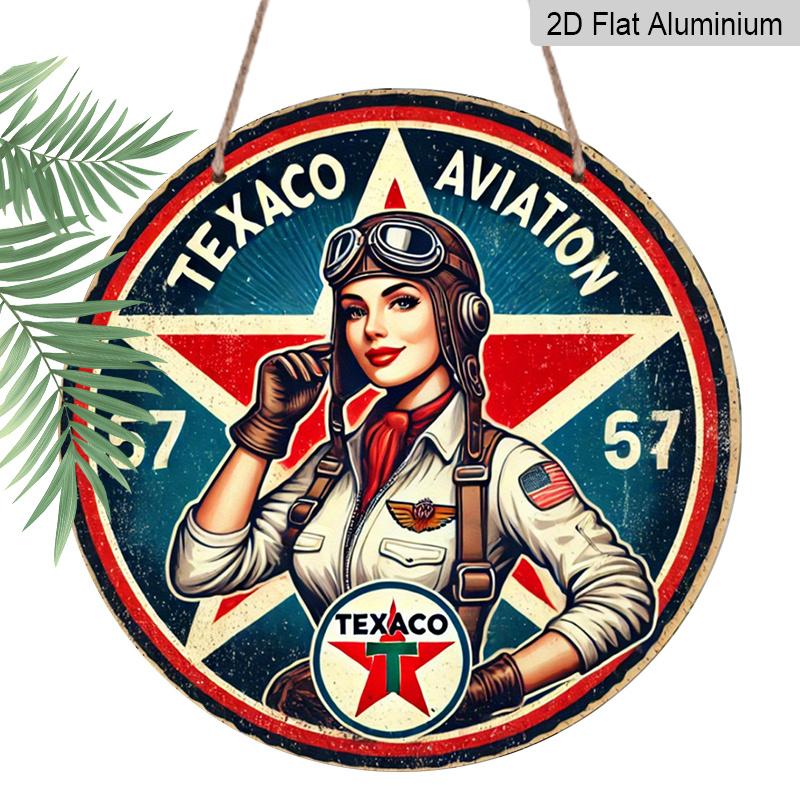 2D Flat 1pc, 8x8 in, Texaco Aviation 1949 Humor Aluminum Metal Sign - Vintage Style - for Outdoor & Indoor Decor - Perfect Gift for Aviation
