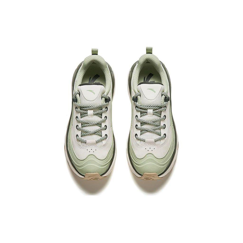 ANTA Women's Explorer Outdoor Hiking Platform Casual Shoes Off White Light Green Dark Green 922418849-2