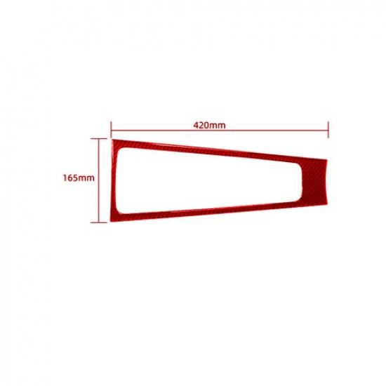 Red Carbon Fiber Gear Shift Frame Cover Trim For Porsche 718 Boxster Cayman