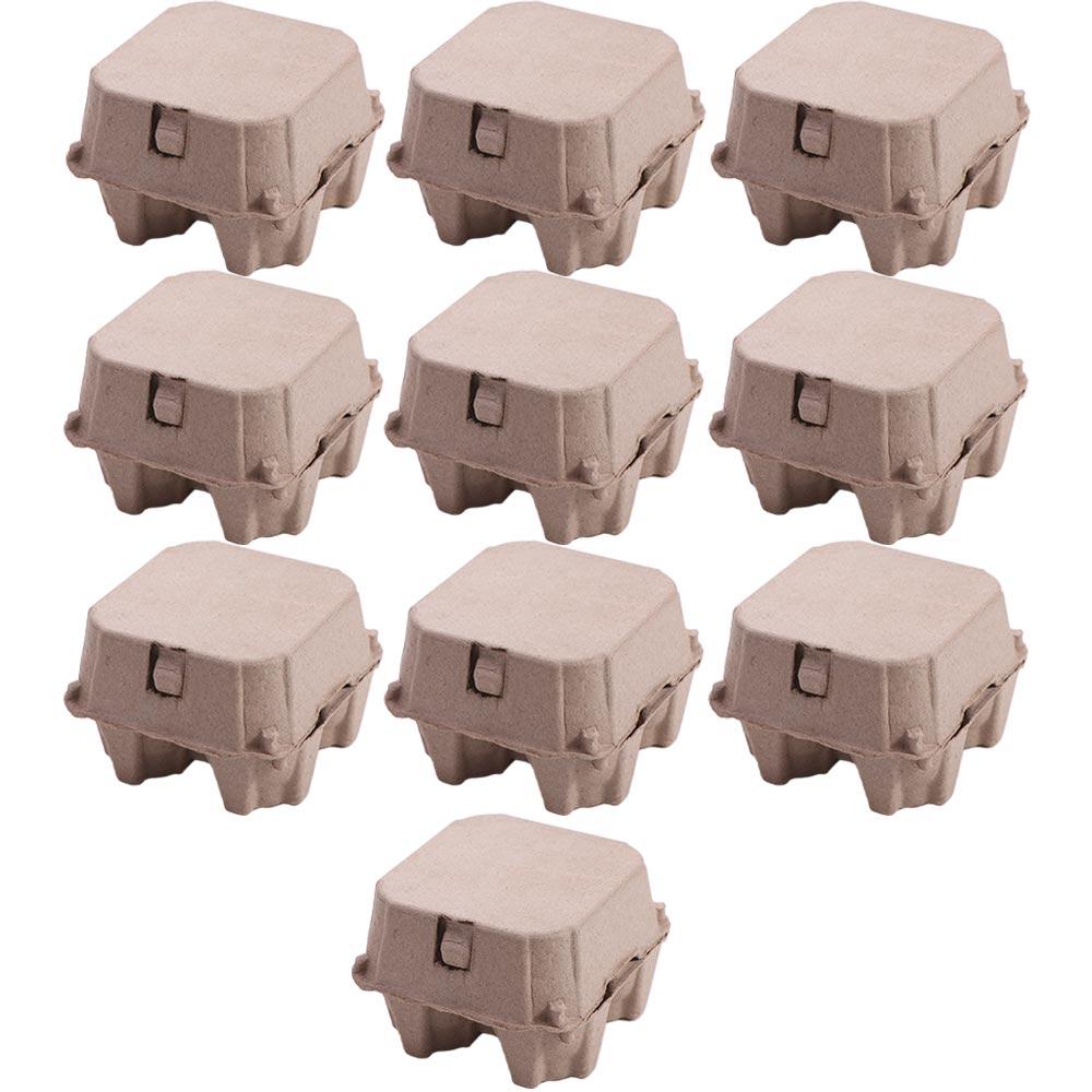 10 шт Креативные бумажные лотки для яиц с 4 ячейками Экономичные Многоразовые Поддоны для куриных яиц Штабелируемые Пустые коробки для хранения яиц Кухня 2470₽