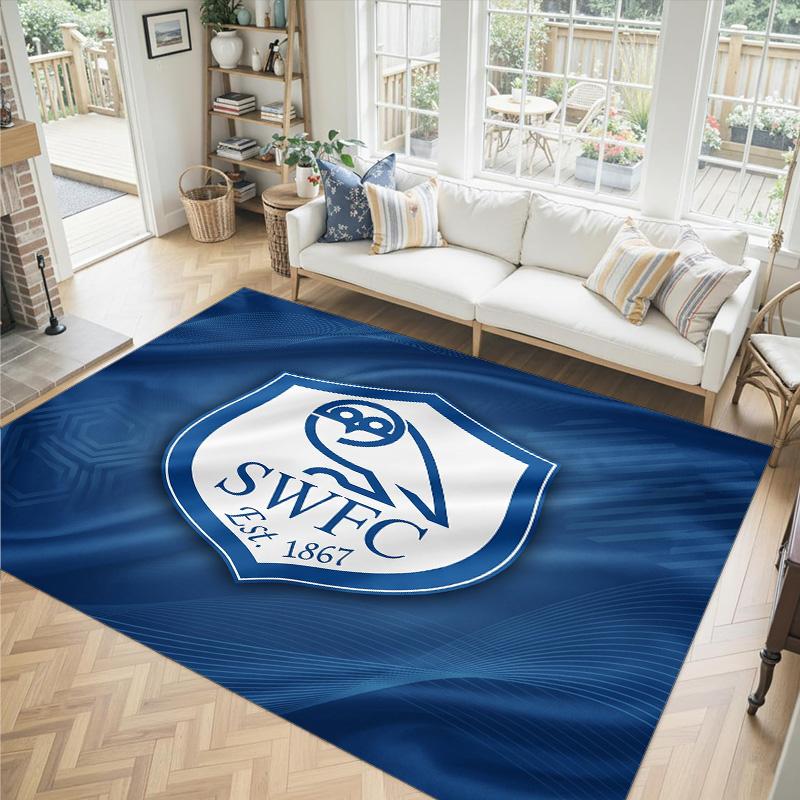 Design Sheffield Wednesday Tappeto in Velluto di Cristallo Accogliente Non?Tappeto Stampato Antiscivolo per Camera da Letto Soggiorno Ingresso
