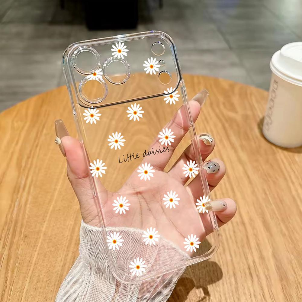 Phone Case For Iphone 7 8 6 Plus 11 12 13 14 Pro Max SE 2020 2022 Couple Rose Flower Oil Painting Clear Transparent Soft Cover
