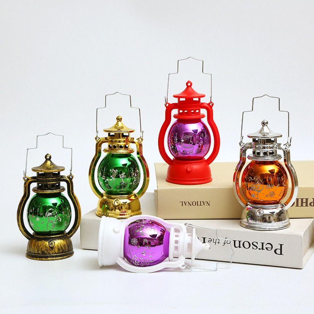 

Retro Santa Claus Carrying Lights Portable Merry Christmas Decor Children Christmas Gift