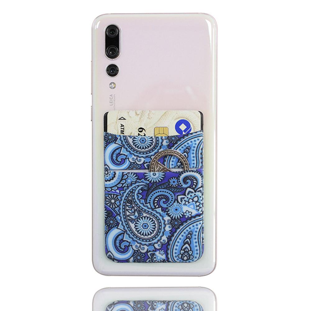 Elastic Mobile Phone Wallet Phone Back Pocket Phone Card Sleeve Phone Storage Wallet Card Holder