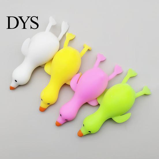 Duck Squeeze Toy 1/4Pcs Mini Lying Anxiety Relief Sensory Slow Rising Animal Stress Ball School Office Desk Fidget