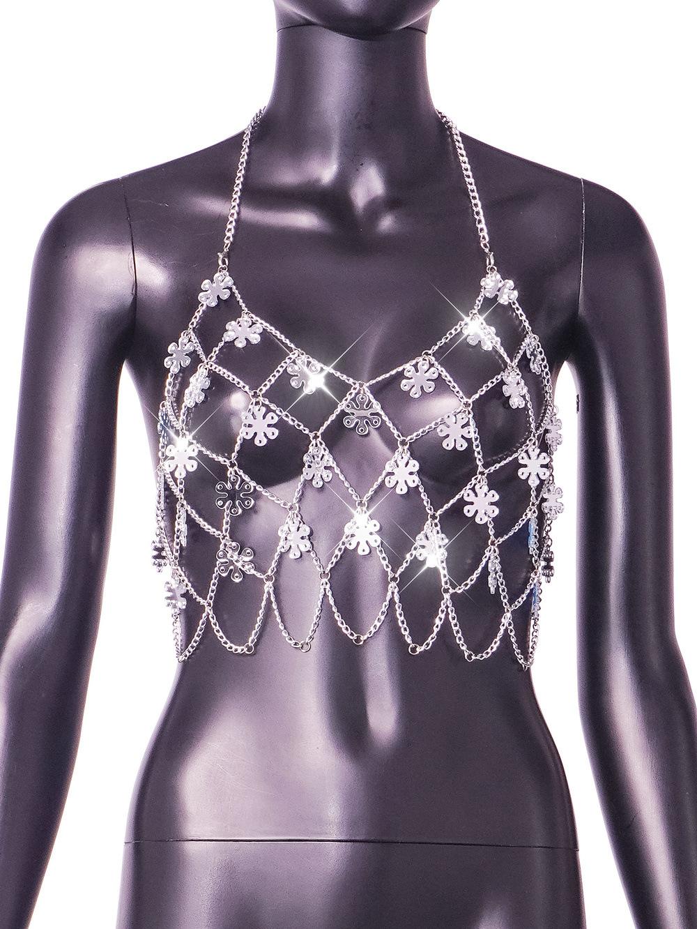 

Мода 2025 22 Сексуальный акриловый однотонный зеркальный жилет 2 one size fits all серебряный