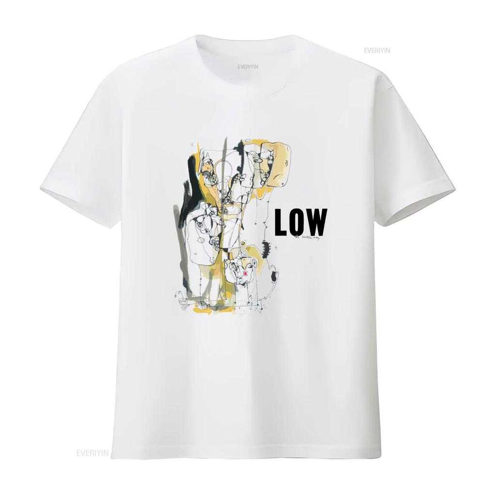 Low T Shirt Slowcore Sadcore Abstract Art Print for American Lovers Comfortable Top For Every
