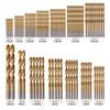 99Pcs Titanium Coated HSS Twist Drill Bit Set 1-10mm Straight Shank Plastic Box Kit for Wood Metal Drilling