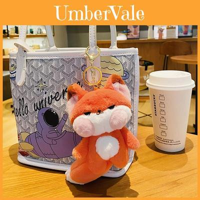 Adorable Plush Fox Keychain For Couples Cute Car Accessory And Gift Bag Charm