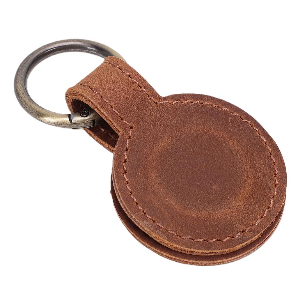 Clip Magnético para Sombrero para Viaje en Bolso Manos Libres Cuero PU Imán Fuerte Soporte Clip para Sombrero Forma Redonda Marrón