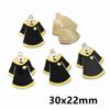 10Pcs Enamel Graduation Hat Charms Pendant for Necklaces Earrings DIY Jewelry Making Decorations Accessories Findings