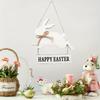 1pc Easter Rabbit Hanging Pendant Letter Wooden Bunny Craft Party Festival Door Wall Hanging Ornament Entryway Decoration