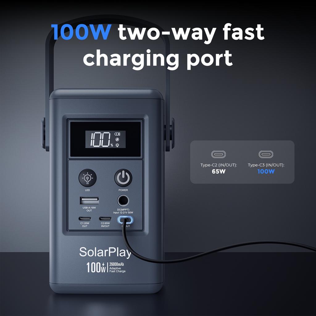 28800mAh Fast Charge Outdoor Generator Power Bank 100w Portable Energy Storage Inverter Generator Gnrateur Solaire