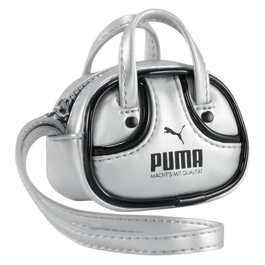 New PUMA Metallic Polyester Handbag Mini Women's Silver 092599-01