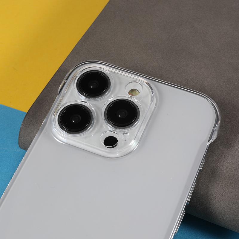 For iPhone 13 Pro Max 6.7 Inch Transparent Frameless Case Hard PC Mobile Shockproof Cell Phone Cover