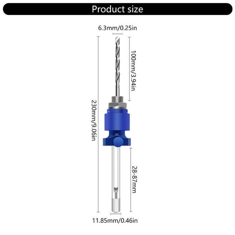 Hexagonal Handle Quick Release Hole Saw Mandrel Drill Bit For Precisions Drilling With Universal Drill Compatibility
