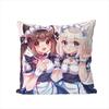 NekoPara Pillow Case For Car Sofa Decorative Home Doublesided Print Plush Square Throw Pillow Cushion Cover
