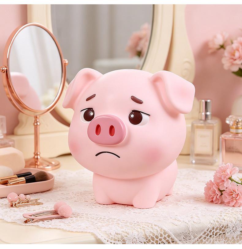 Cute Crying Piggy Bank: Creative Cartoon Pig Money Box & Home Decoration