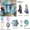 Pacchetto Arco Ghirlanda Palloncini Decorazione Principessa Frozen Palloncino Foil Numero Blu progettato per Celebrazione Data di Nascita Ragazze Bomboniere Decorazione