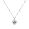 MODIAN 925 Silver Delicate Sweet Heart Zirconia Wedding Link Chain Pendant Necklace For Women Daily Fine Jewelry