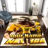 Football Legend Poster Customize Text Area Rug Perfect for Foyer Playrooms Game Room Decorate Room Antislip Carpet Decorate Offices