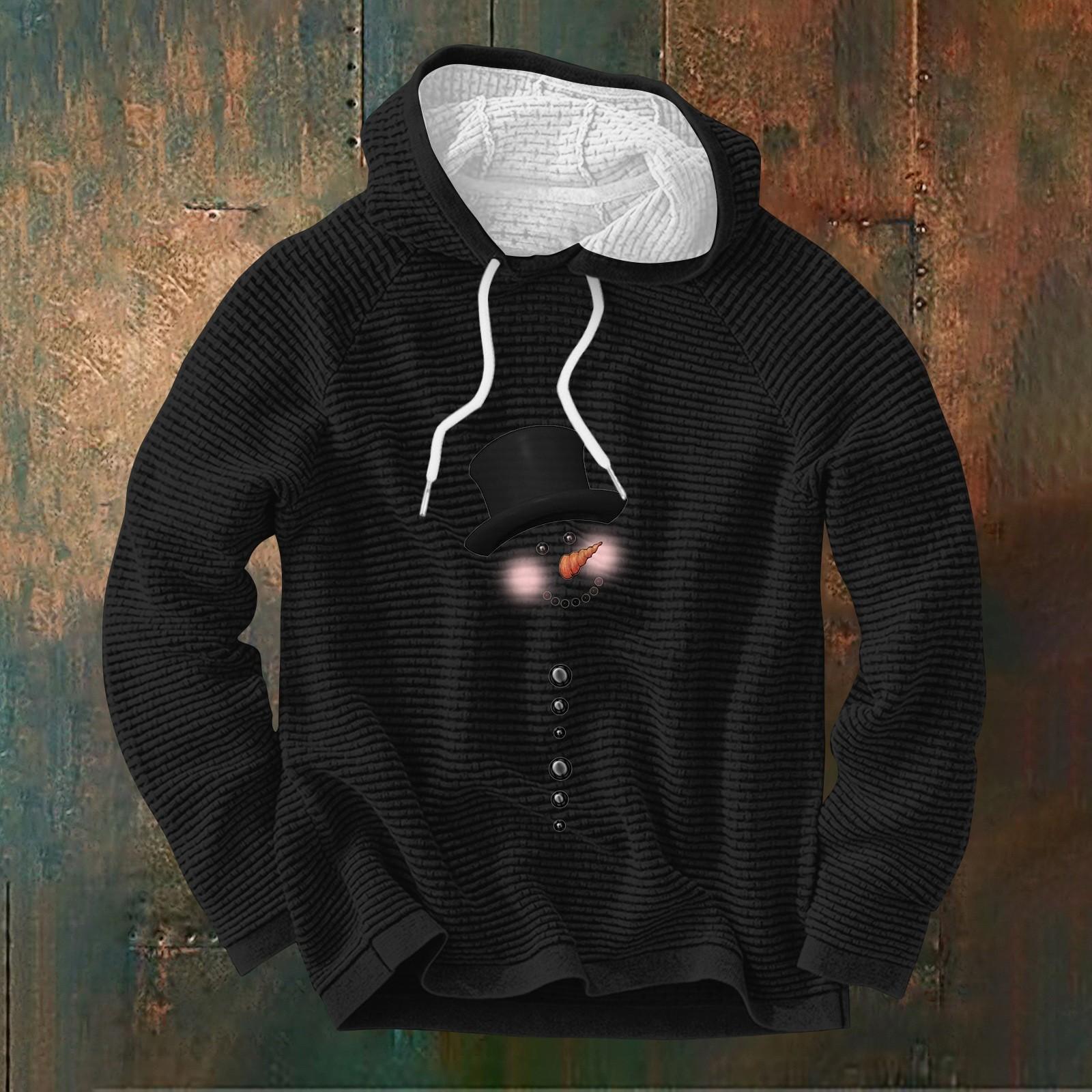 Мужской повседневный и модный свитер с длинными рукавами и капюшоном XXXL — фото 3