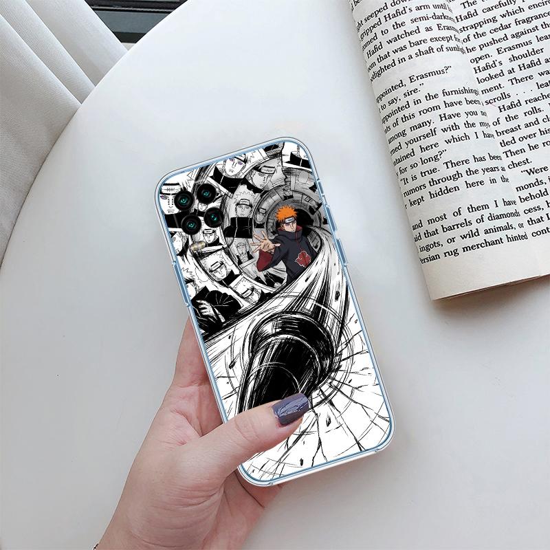 RA30 Pain Akatsuki NARUTO Transparent Phone Case for Motorola Moto G7 G8 G9 G84 G85 G73 G24 G15 Z2 Play Power Plus